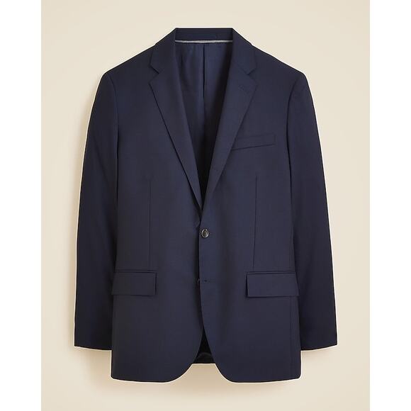 J. Crew Men's 40L Ludlow Slim-fit Suit Jacket in Italian Wool Navy Blue Blazer - Picture 1 of 9